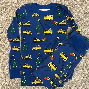 Hanna Andersson Blue Construction Pajama Set